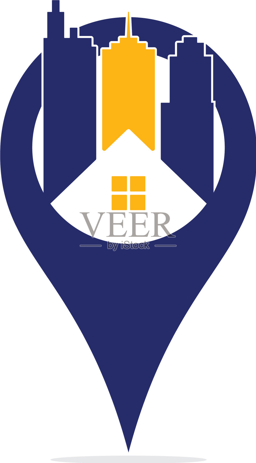 建筑标志设计插画图片素材