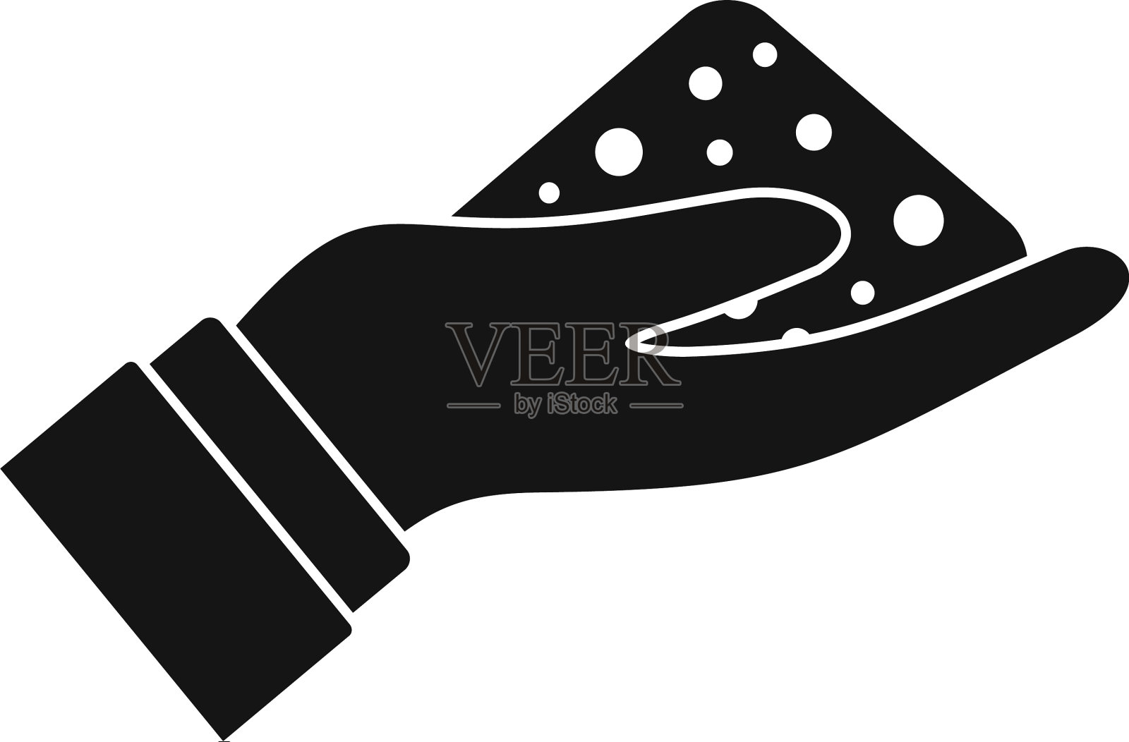 堆肥土壤手图标简单的风格设计元素图片