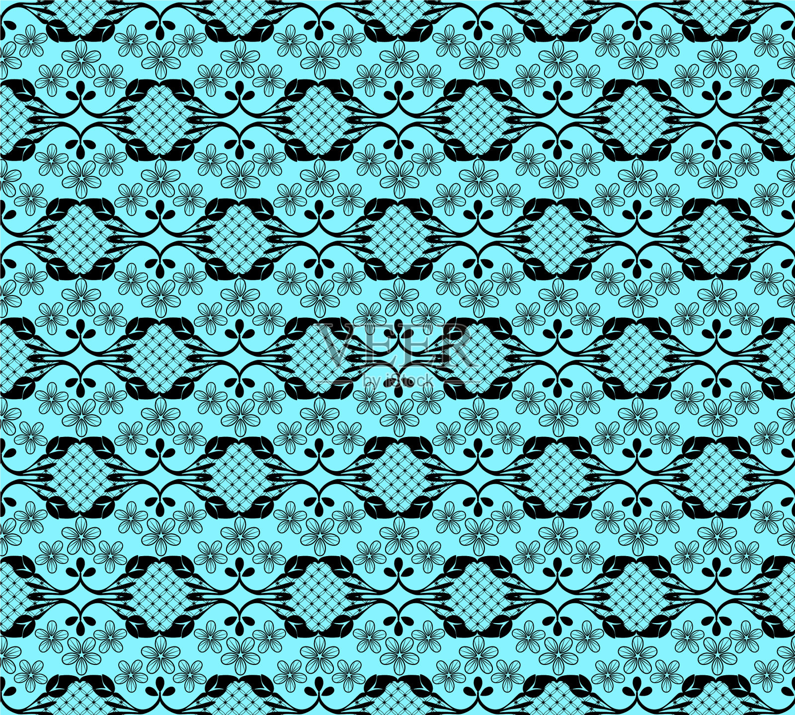 黑色蕾丝图案插画图片素材
