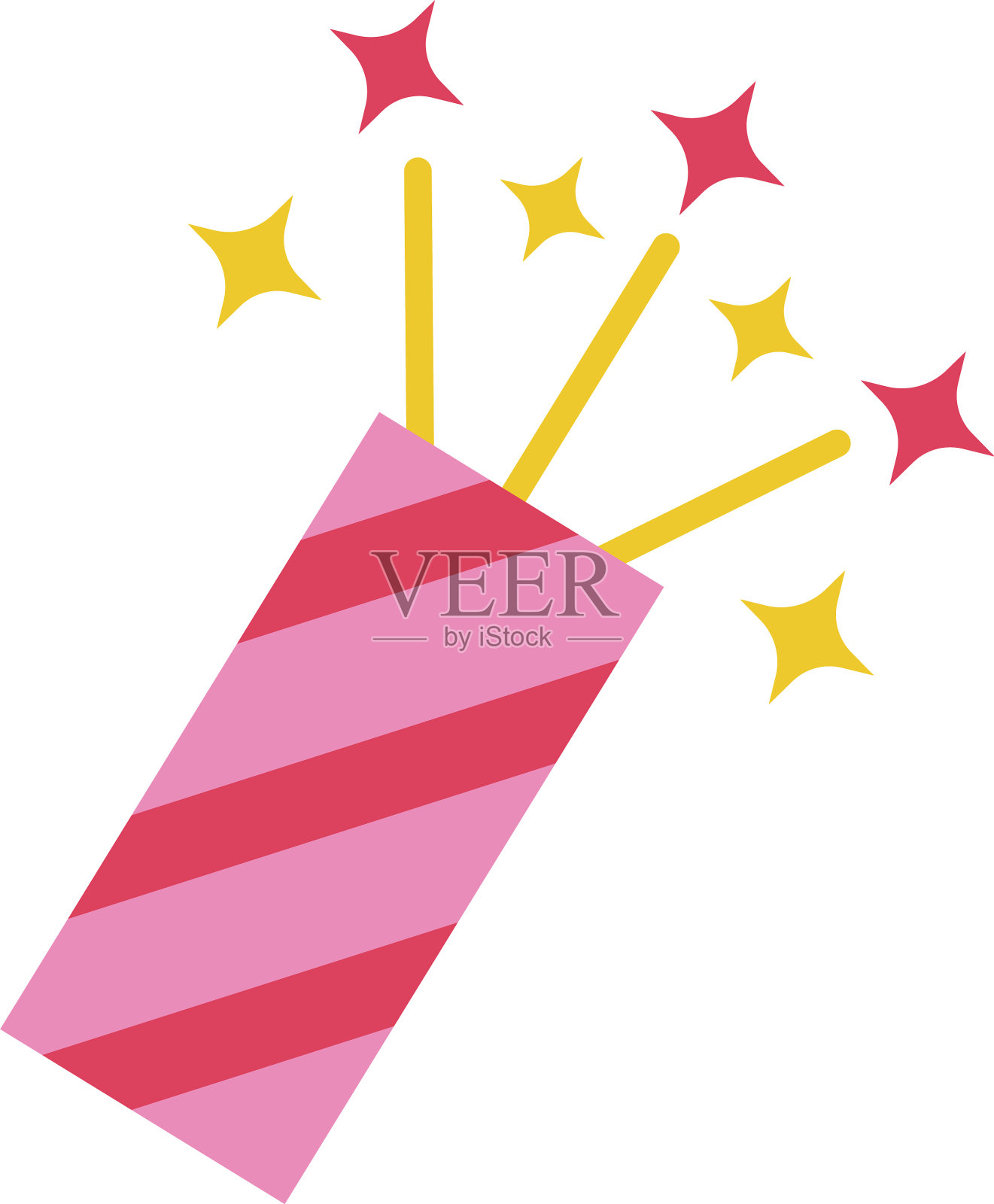 烟花火箭风格的图标设计元素图片