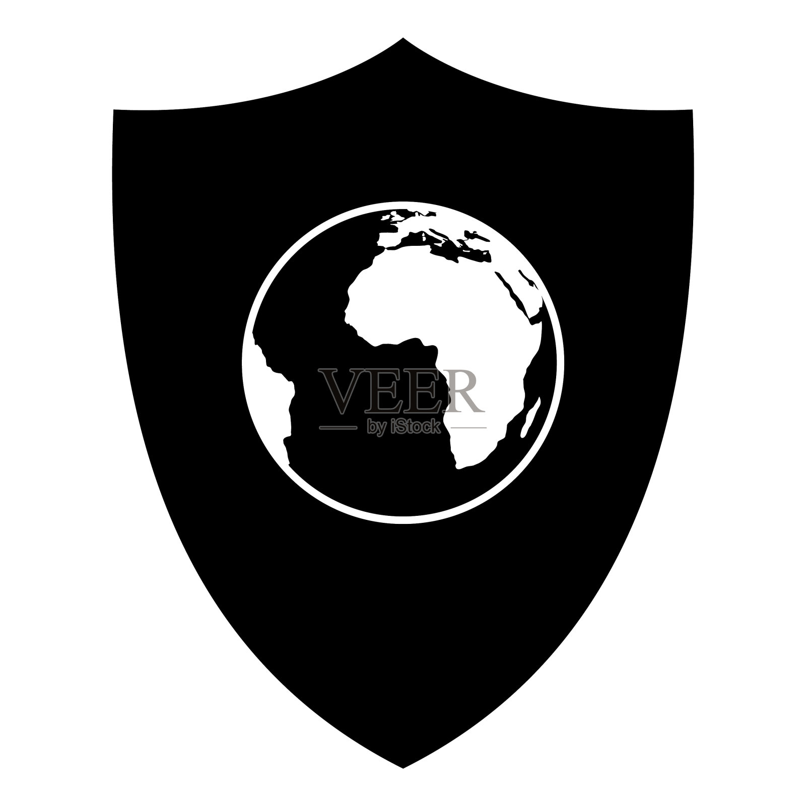 截止阀和盾插画图片素材