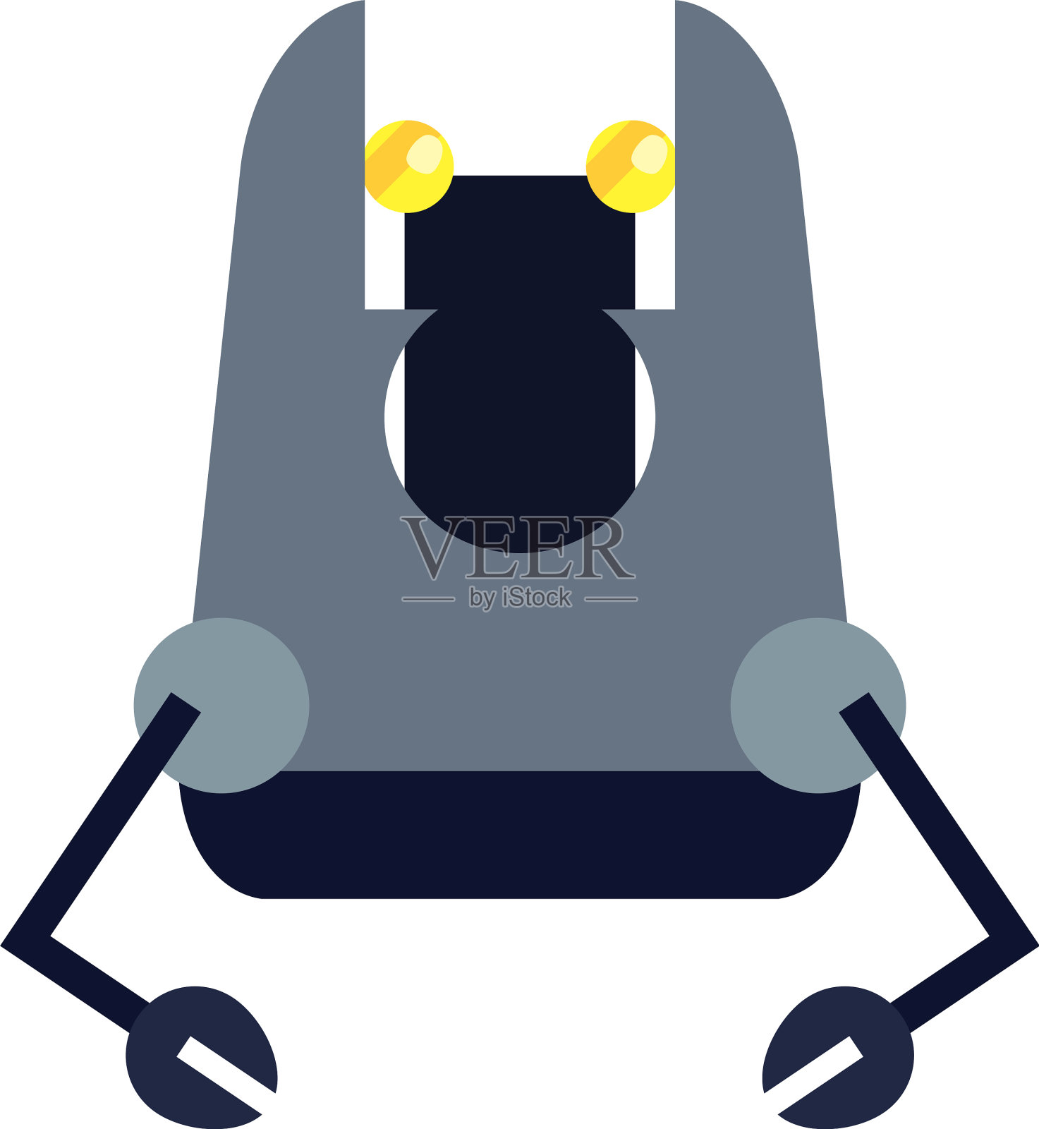 机器人有两只手的图标设计元素图片