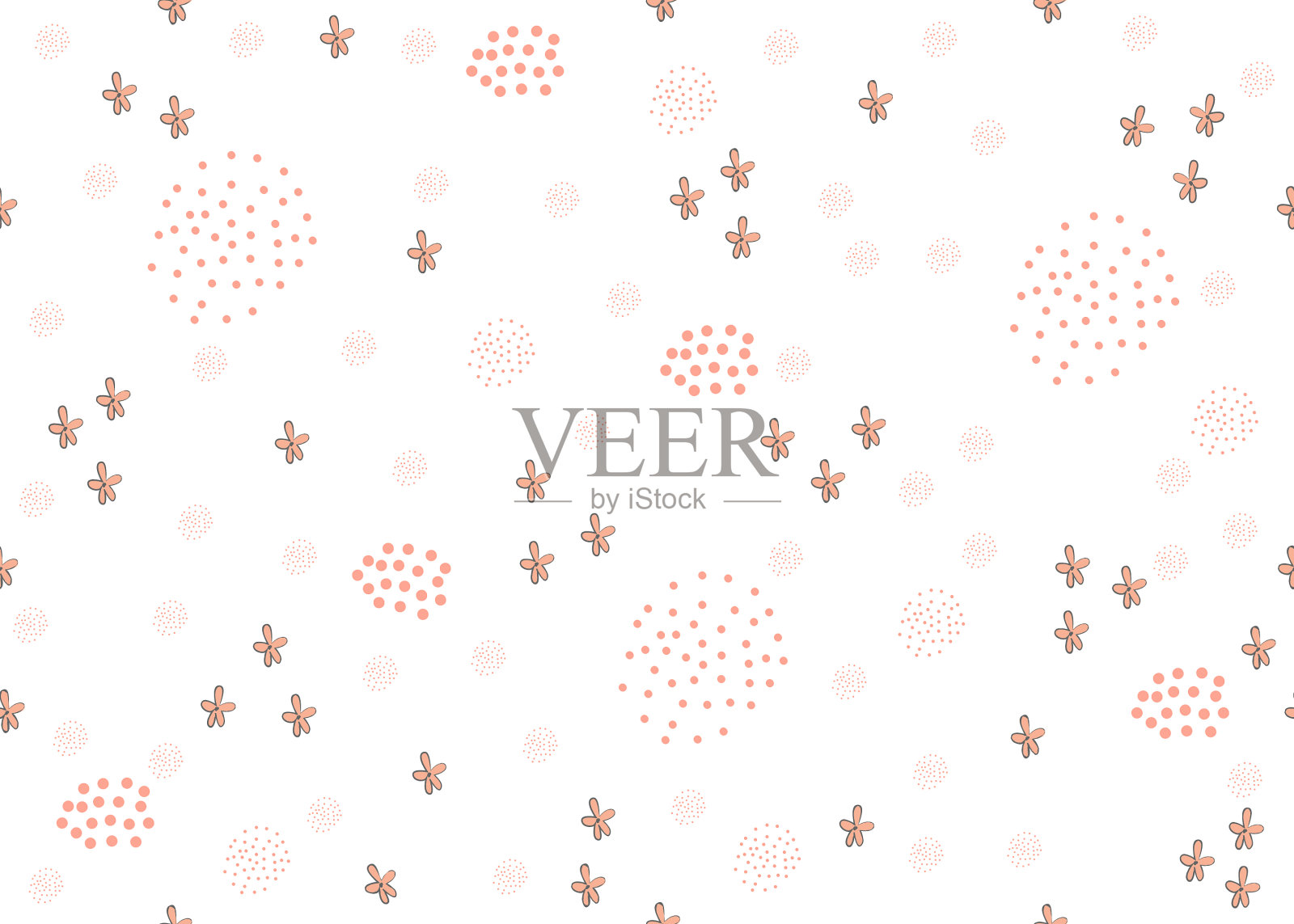 无目的的由分组的点组成的点图案插画图片素材