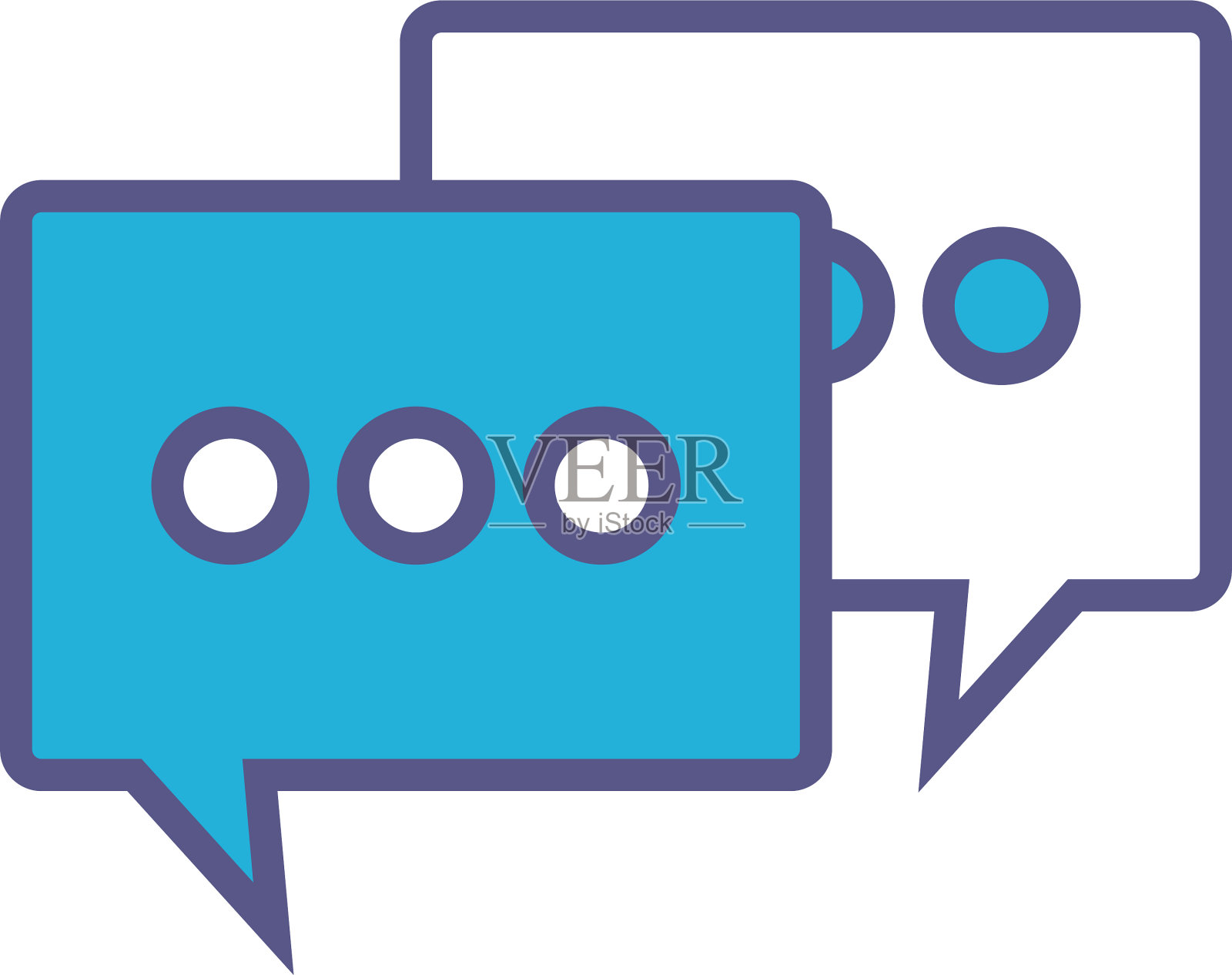 语音气泡填充样式图标设计元素图片