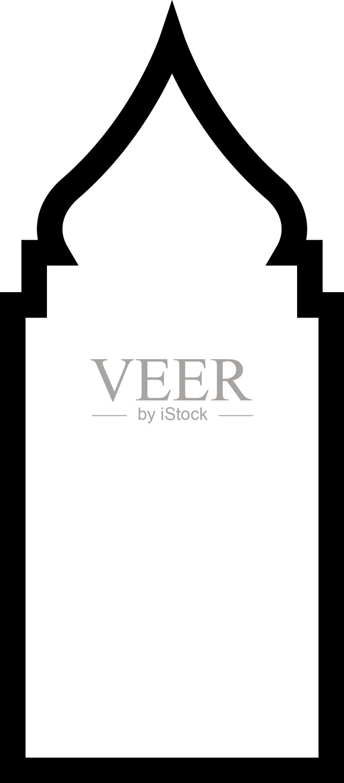 门清真寺图标设计模板孤立设计元素图片