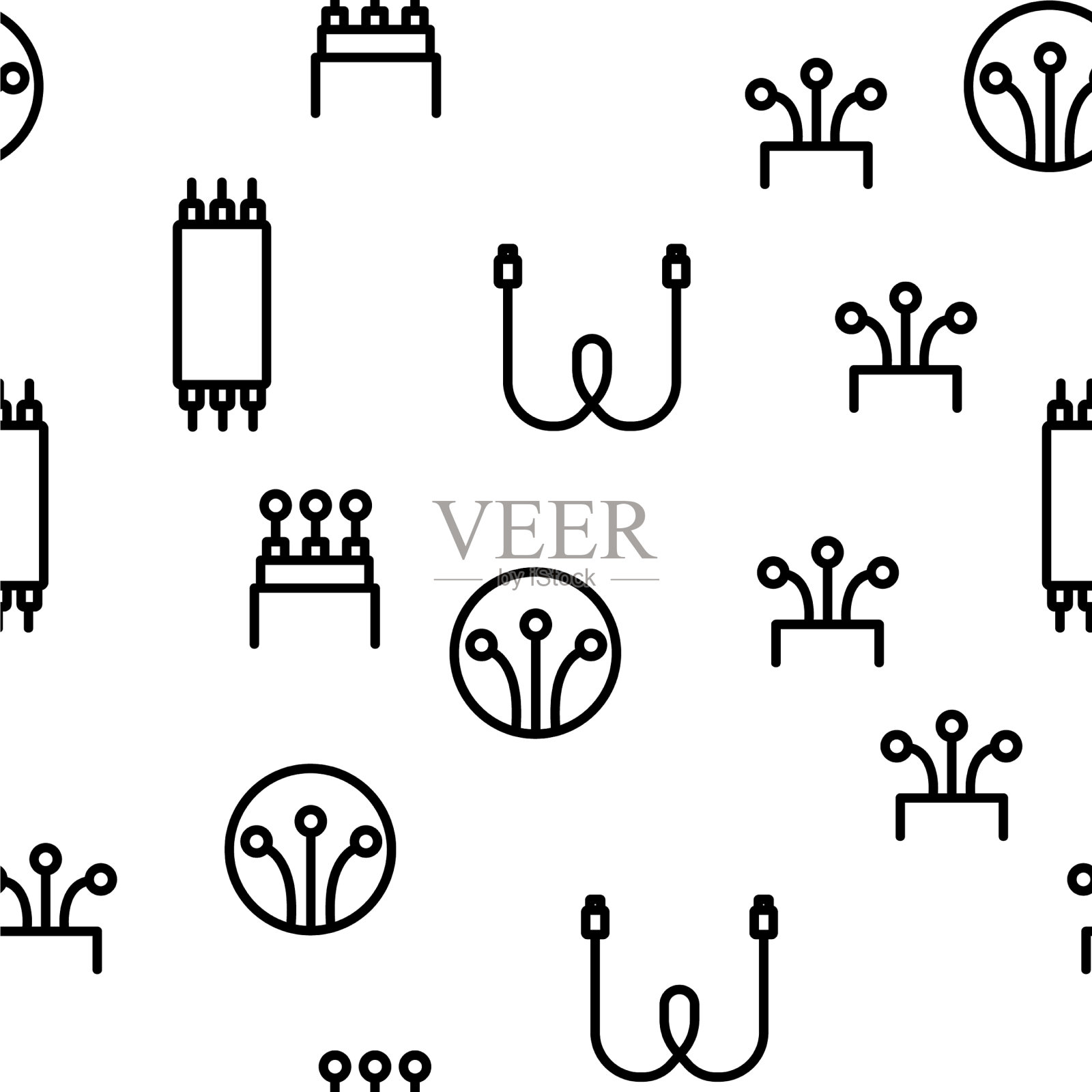 光纤无缝图插画图片素材