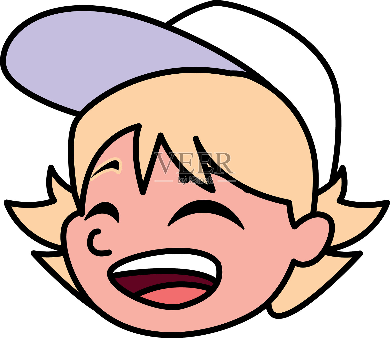 孤立男孩卡通头像设计设计元素图片