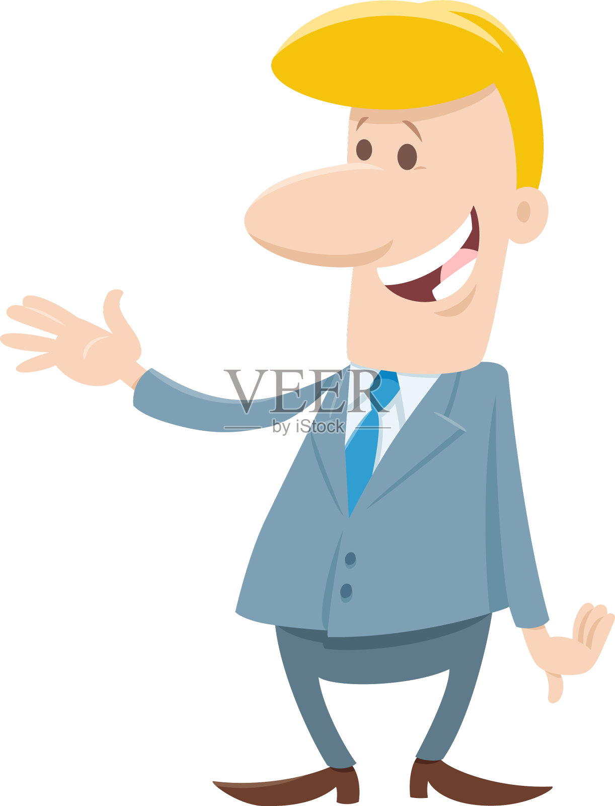 有趣的人或商人卡通人物设计元素图片