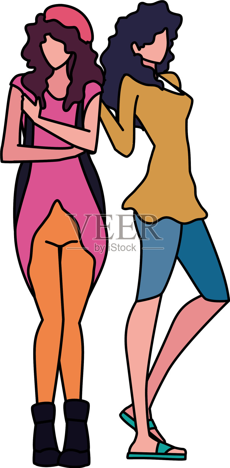 超模化身女性设计设计元素图片