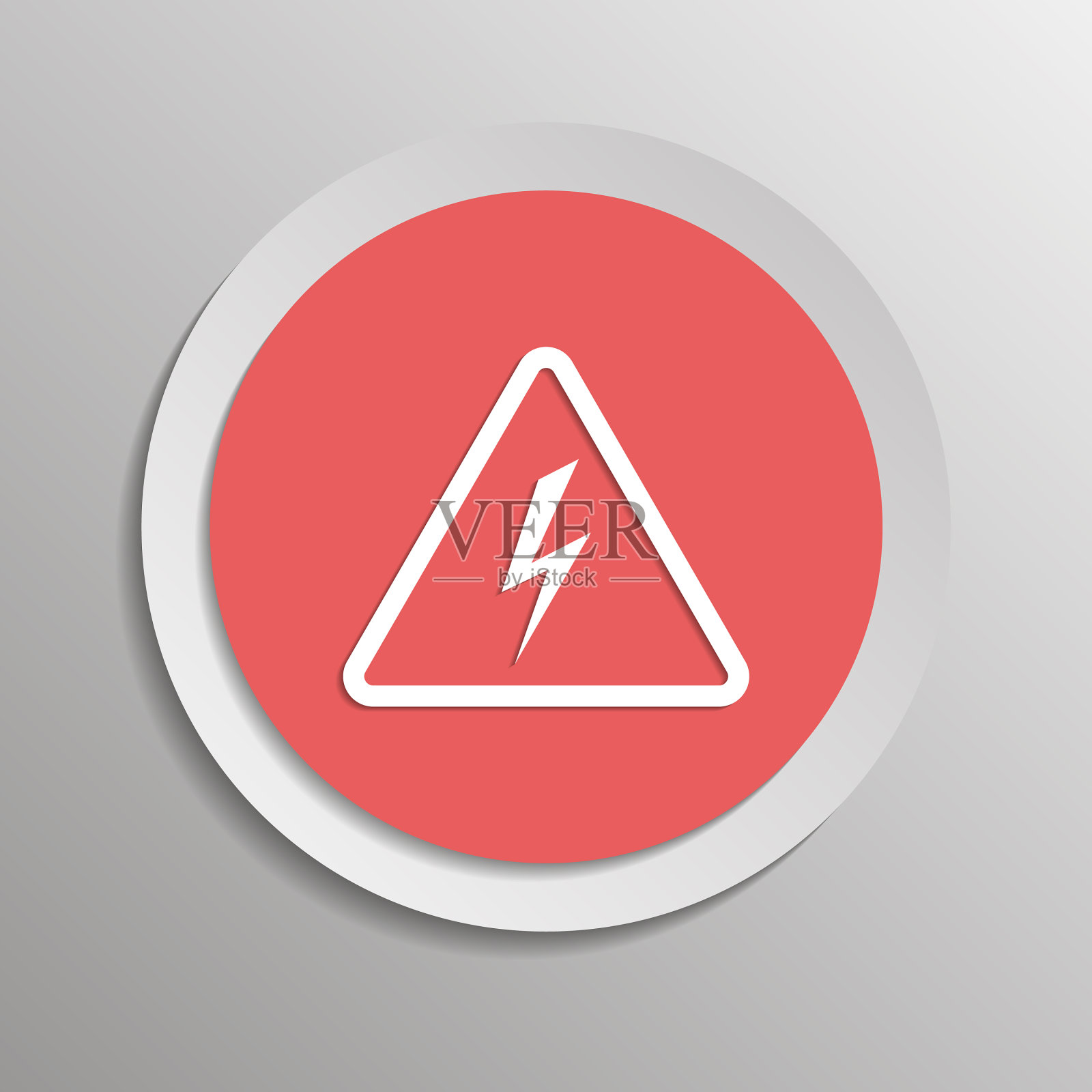 电力图标贴纸与阴影设计插画图片素材