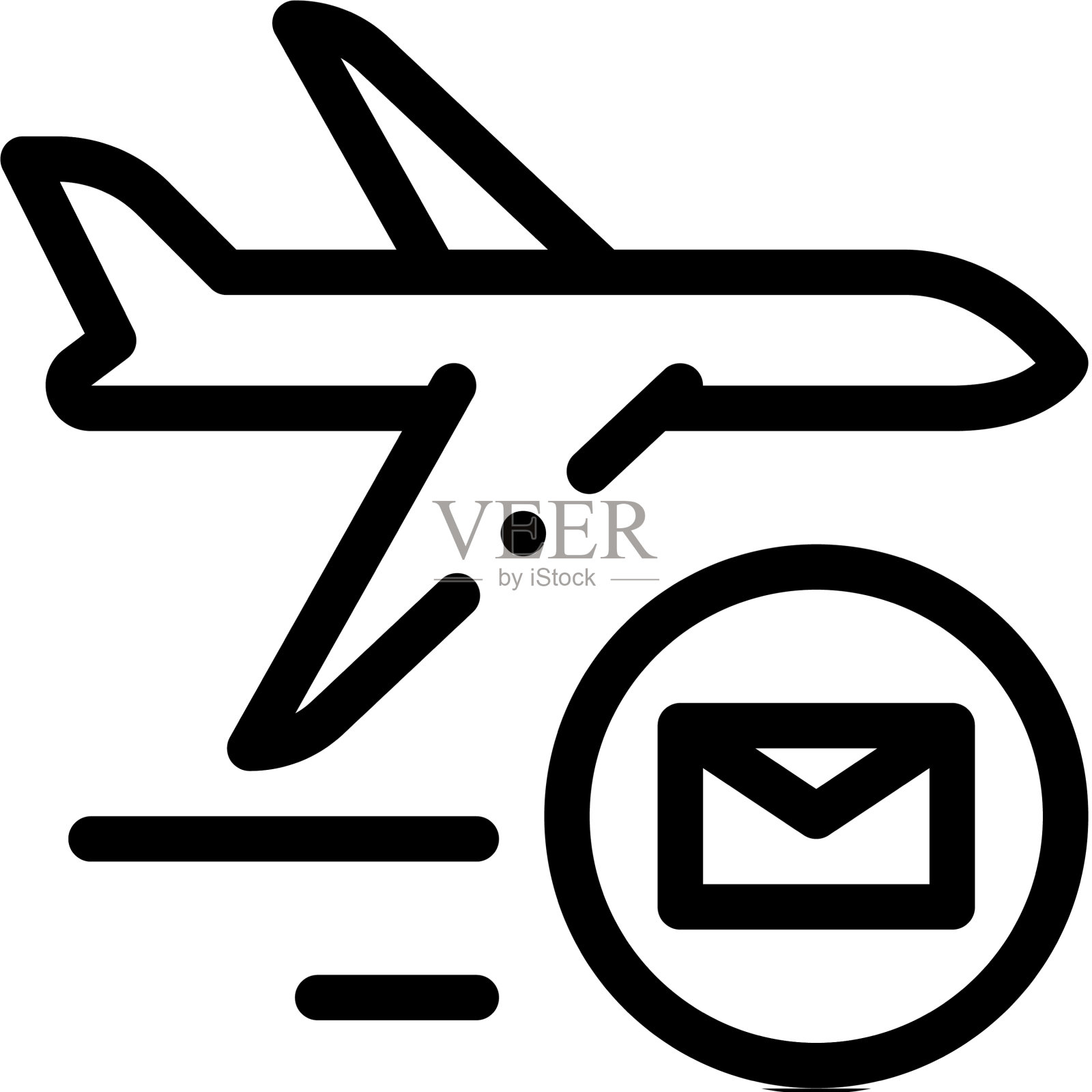 空运邮政运输公司图标素材