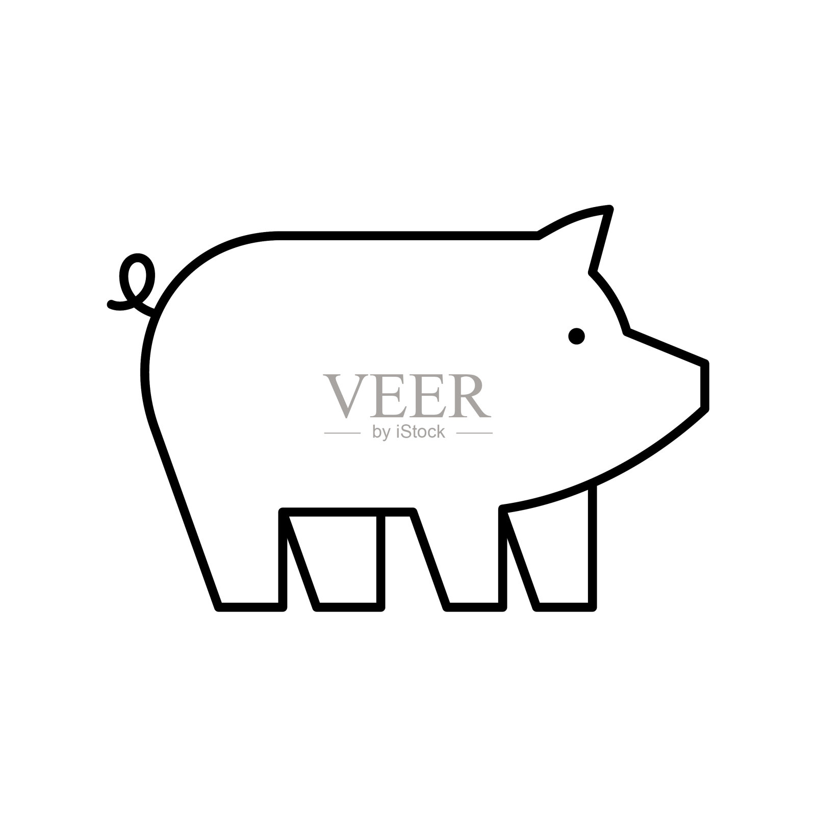 猪行图标设计元素图片