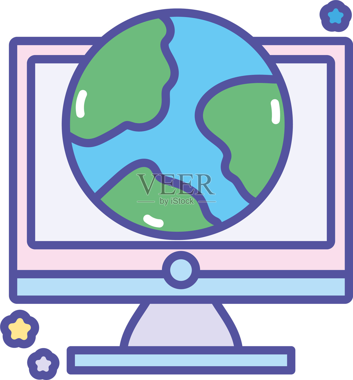 回到学校教育、电脑和世界设计元素图片