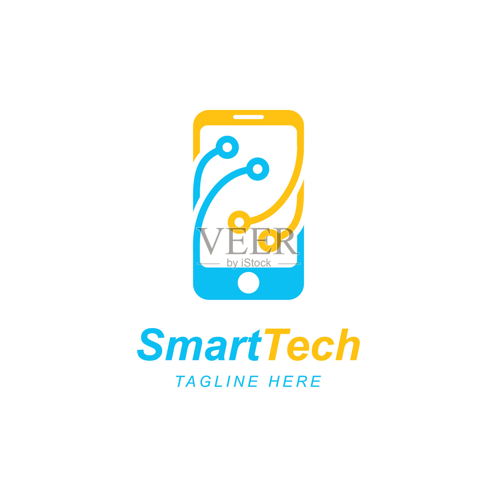 智能手机的标志插画图片素材