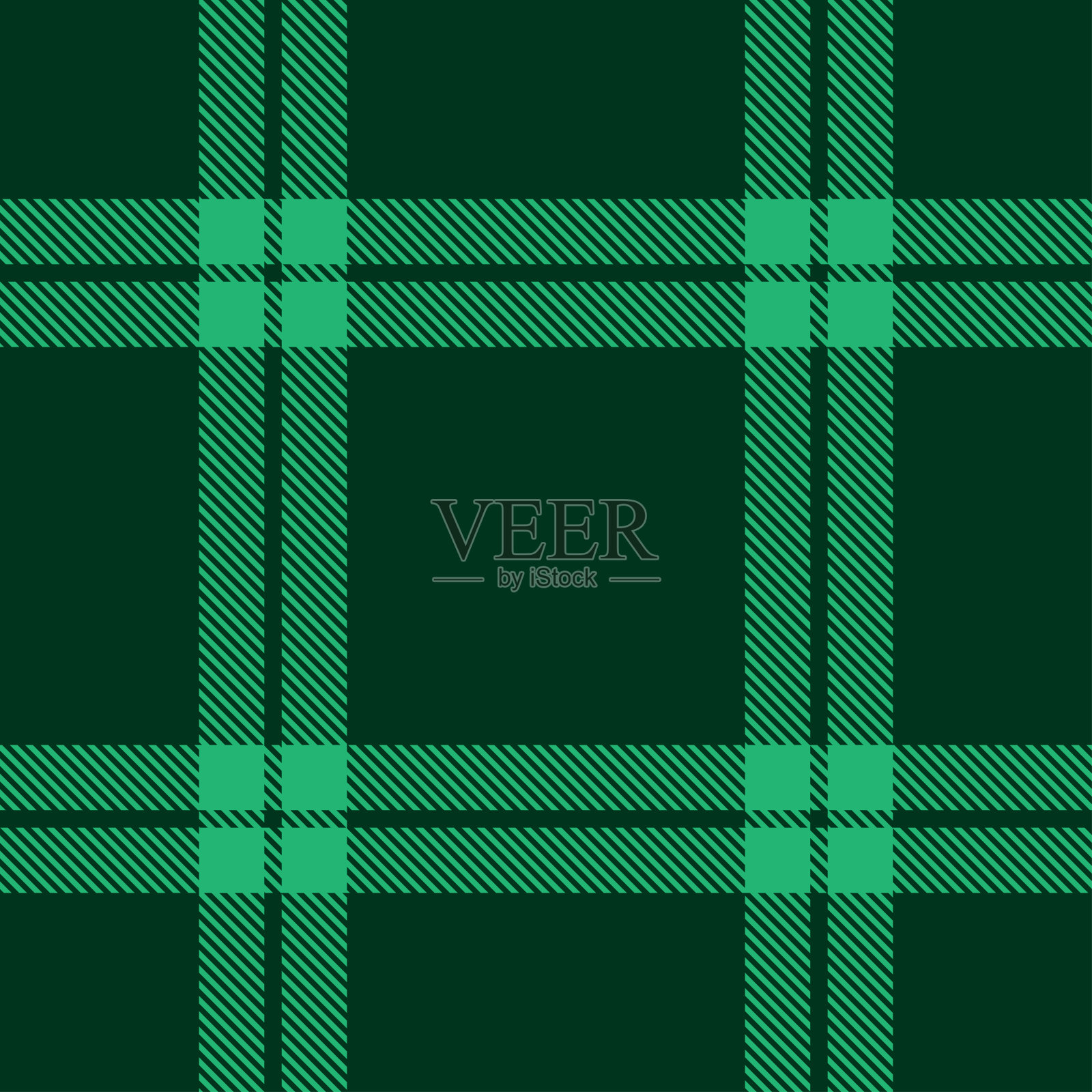 格子呢格子无缝图案背景。法兰绒衬衫，矢量插图壁纸，绿色线颜色织物纹理，苏格兰笼。插画图片素材