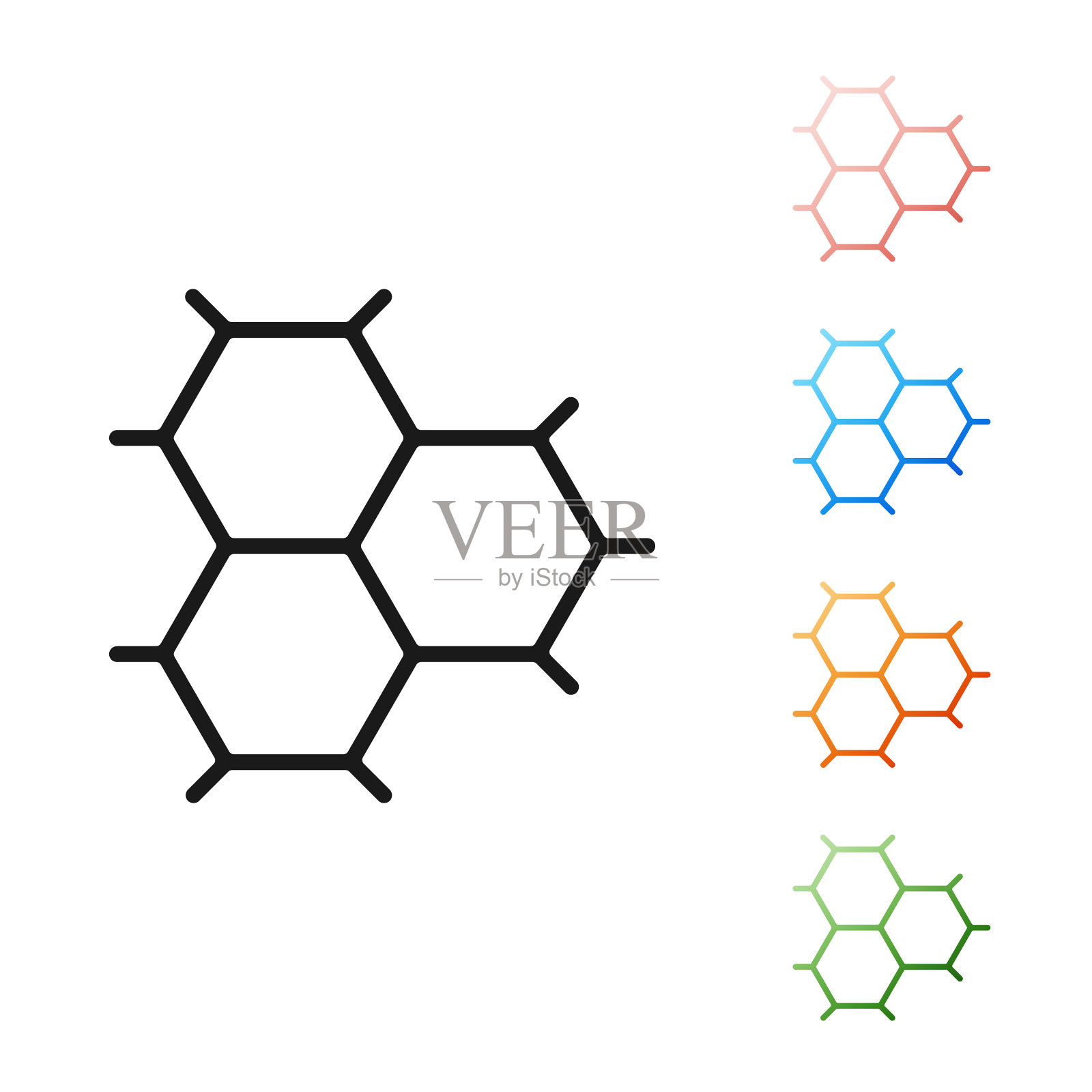 含有苯环的黑色化学式插画图片素材