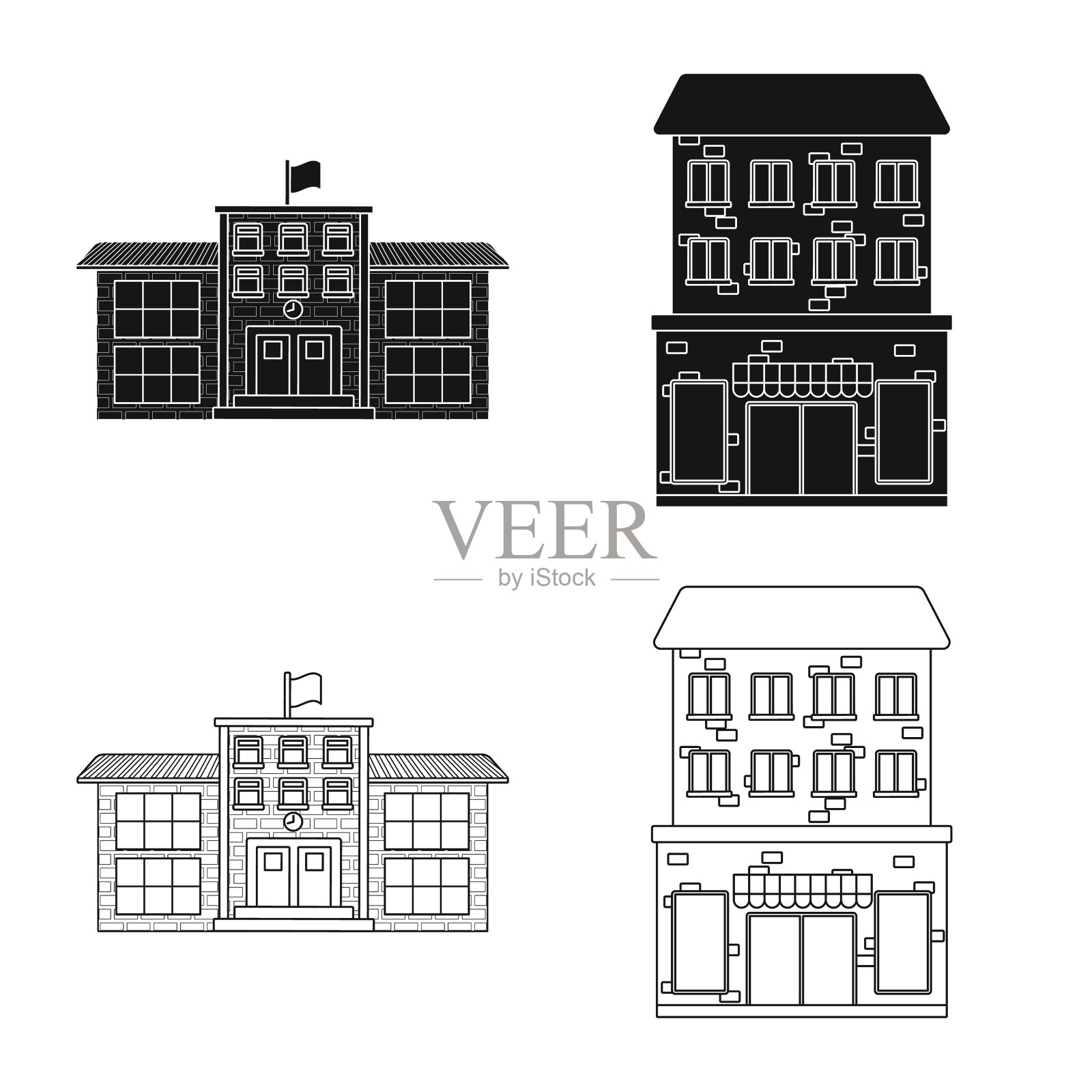 市政和中心标志插画图片素材