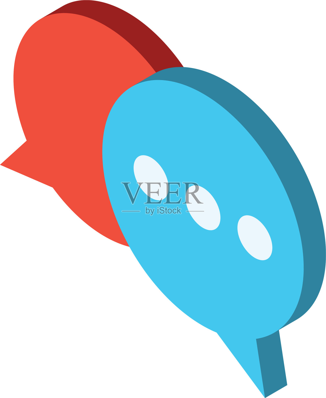 语音气泡消息孤立图标插画图片素材