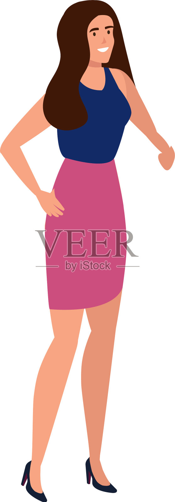 美丽的女人头像人物图标设计元素图片