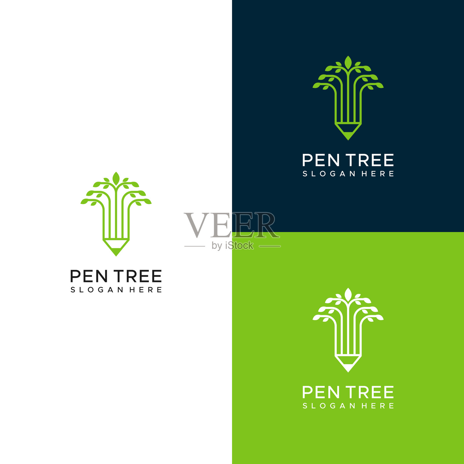 铅笔标志设计插画图片素材