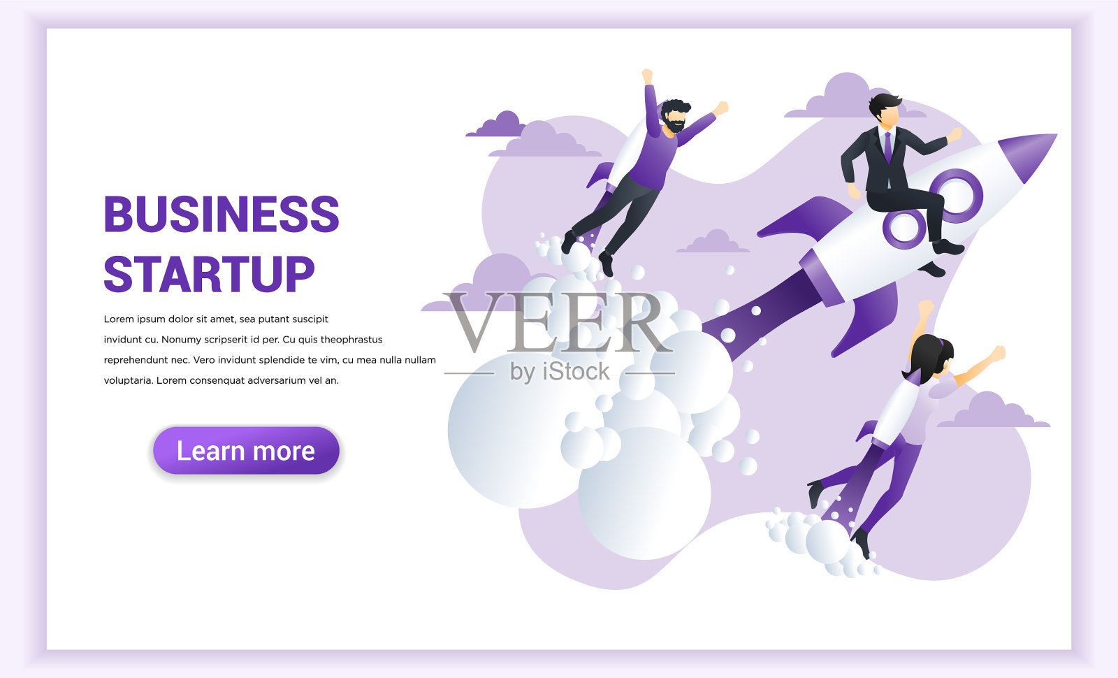 商务创业理念与商务飞行设计模板素材