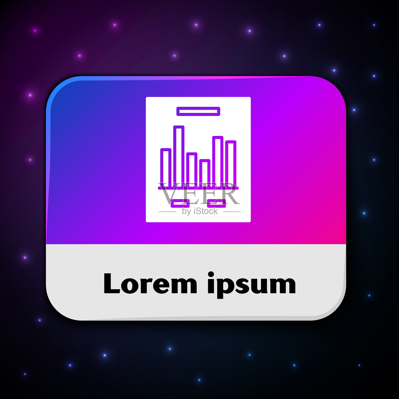 白色文档与图形图表图标隔离图标素材