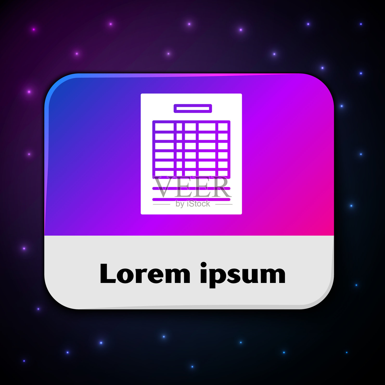 白色报告文件文档图标隔离在黑色插画图片素材