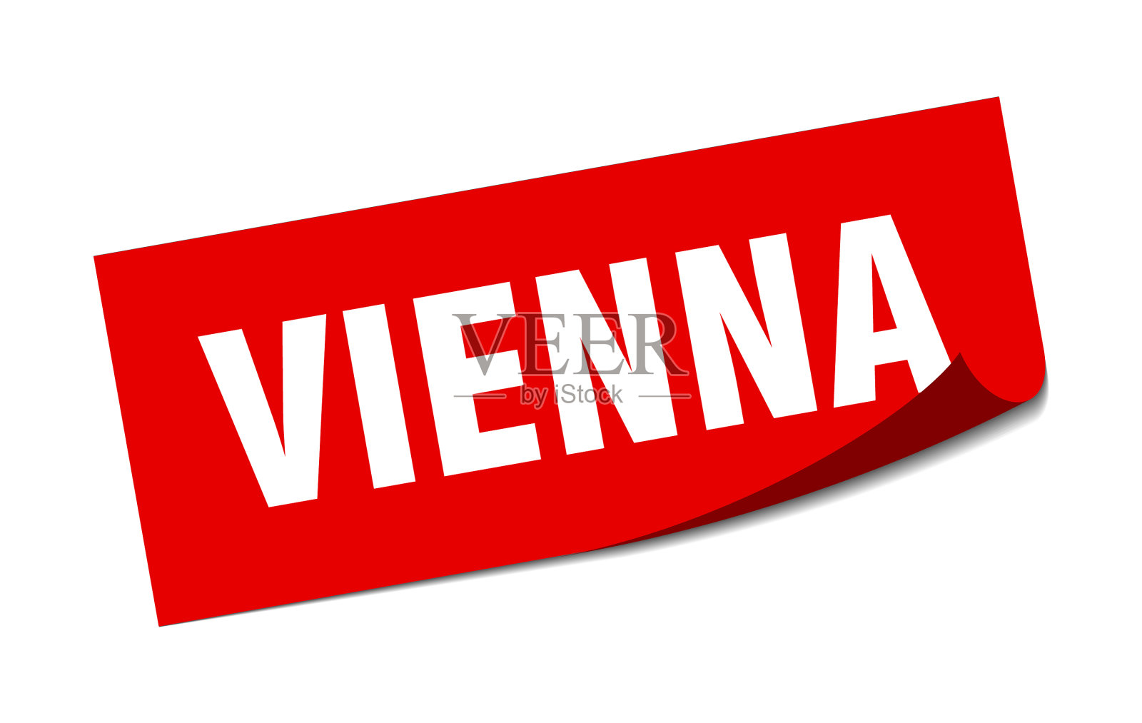 维也纳贴纸维也纳红色方形削皮器标志插画图片素材