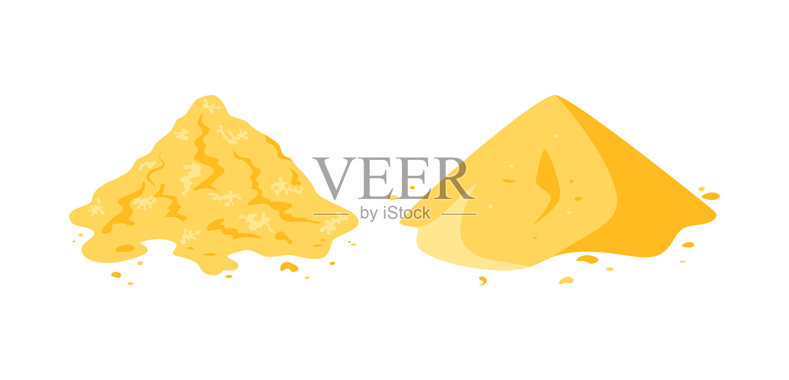 简单的平面风格的沙图标插画图片素材