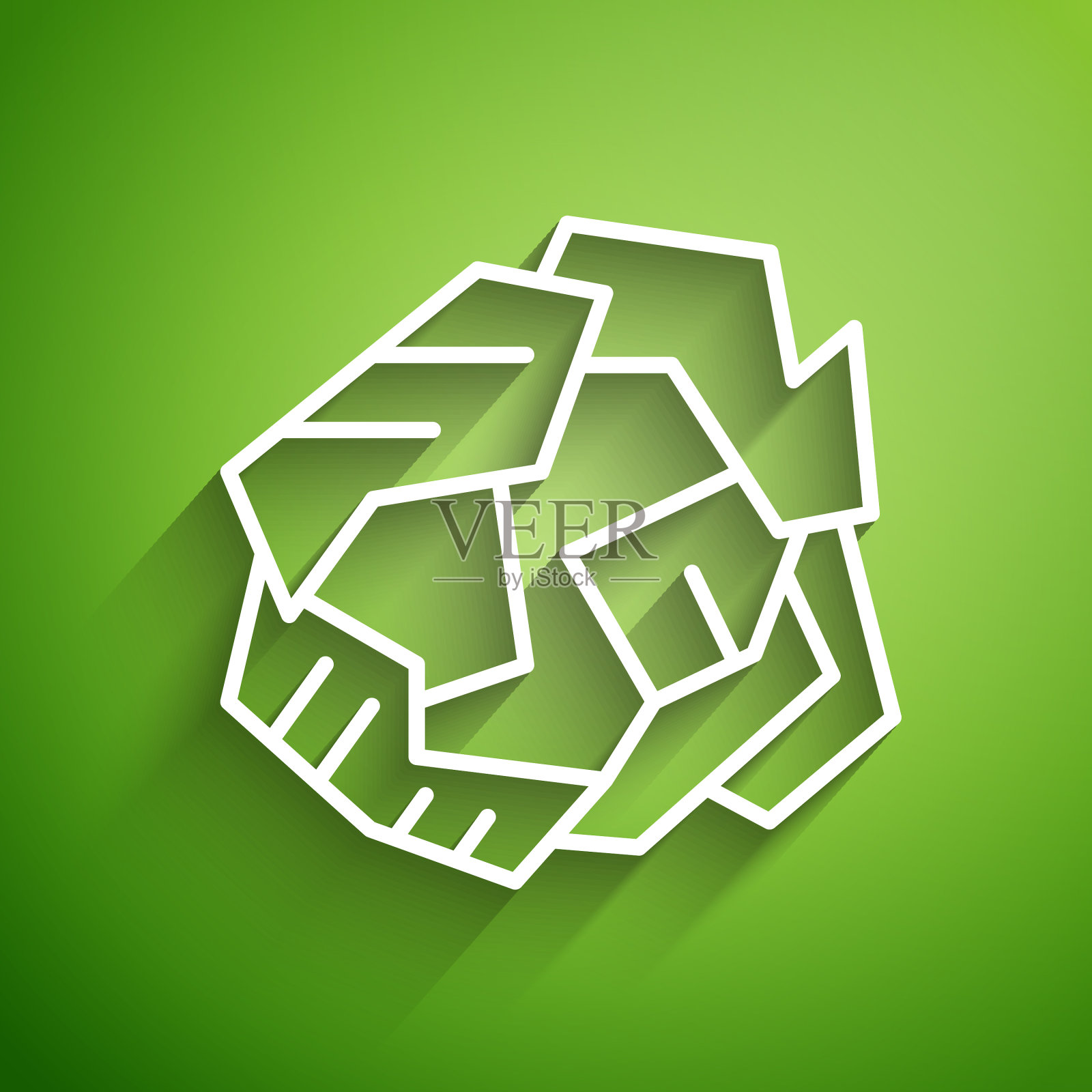 白线皱巴巴的纸球图标孤立上插画图片素材