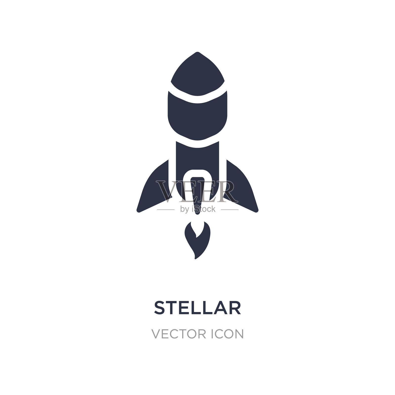 恒星图标上的白色背景简单的元素图标素材