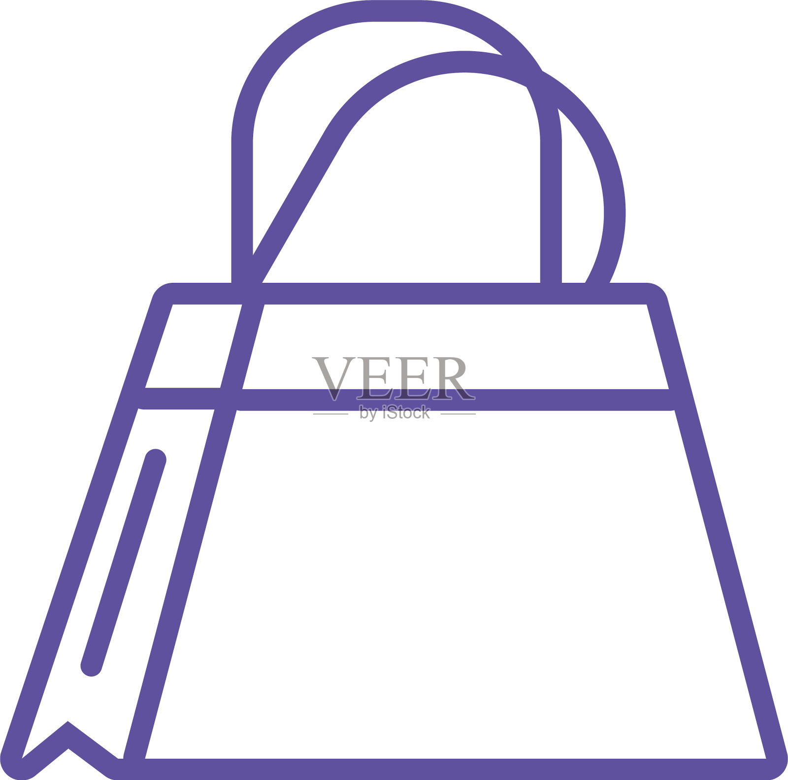 白色背景的购物袋图标素材