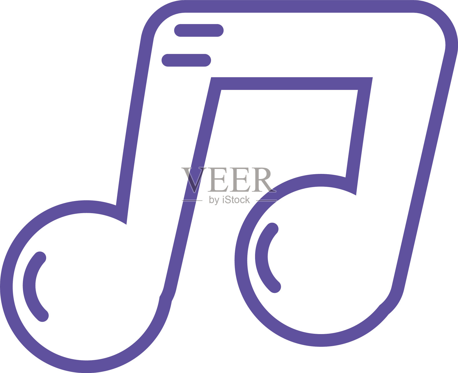 白色背景上的音符设计元素图片