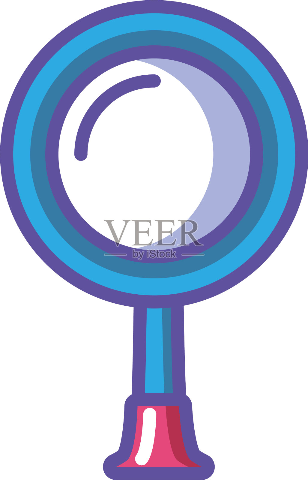 白色背景上的放大镜设计元素图片