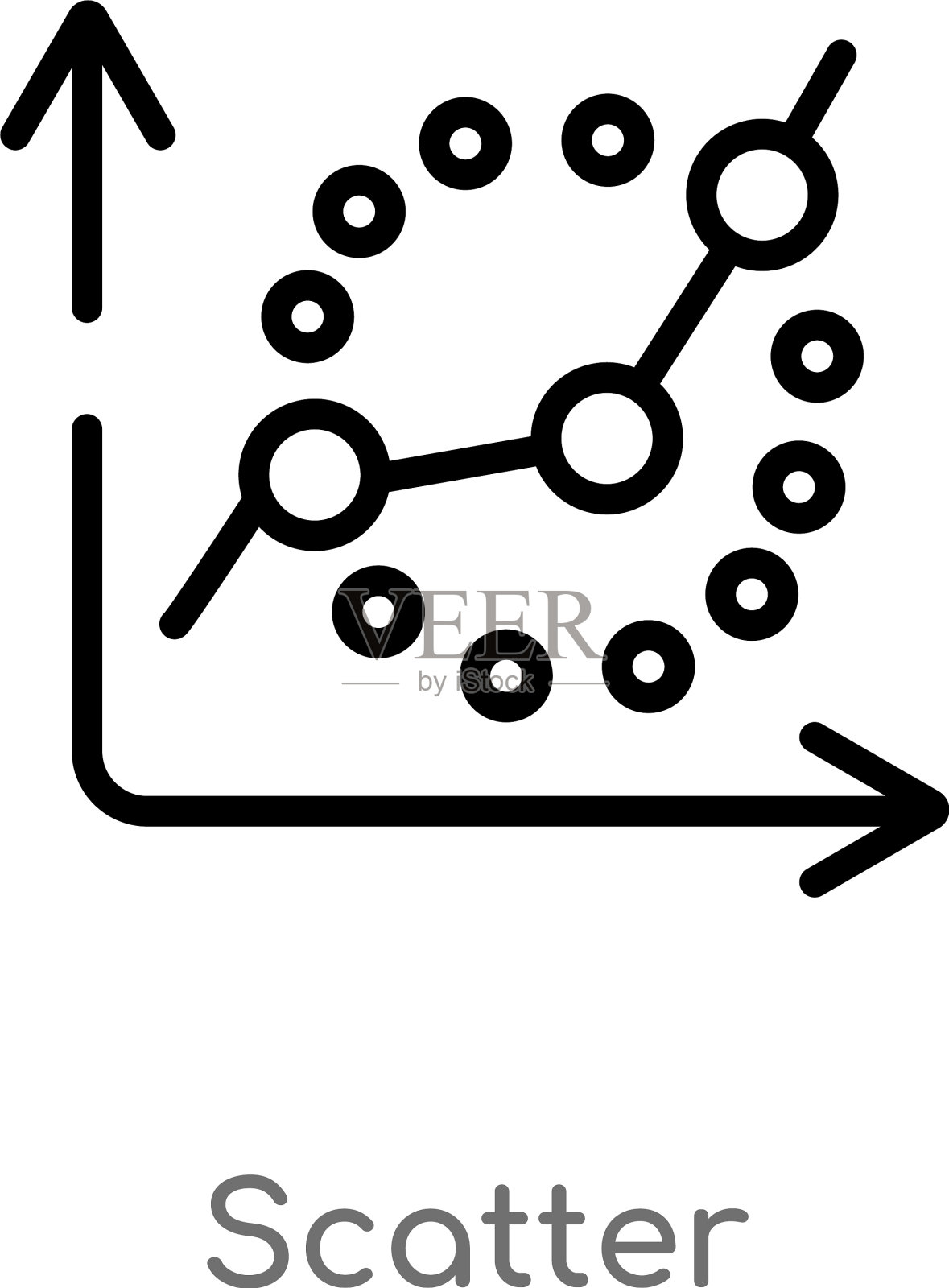 轮廓分散图标孤立黑色简单线图标素材