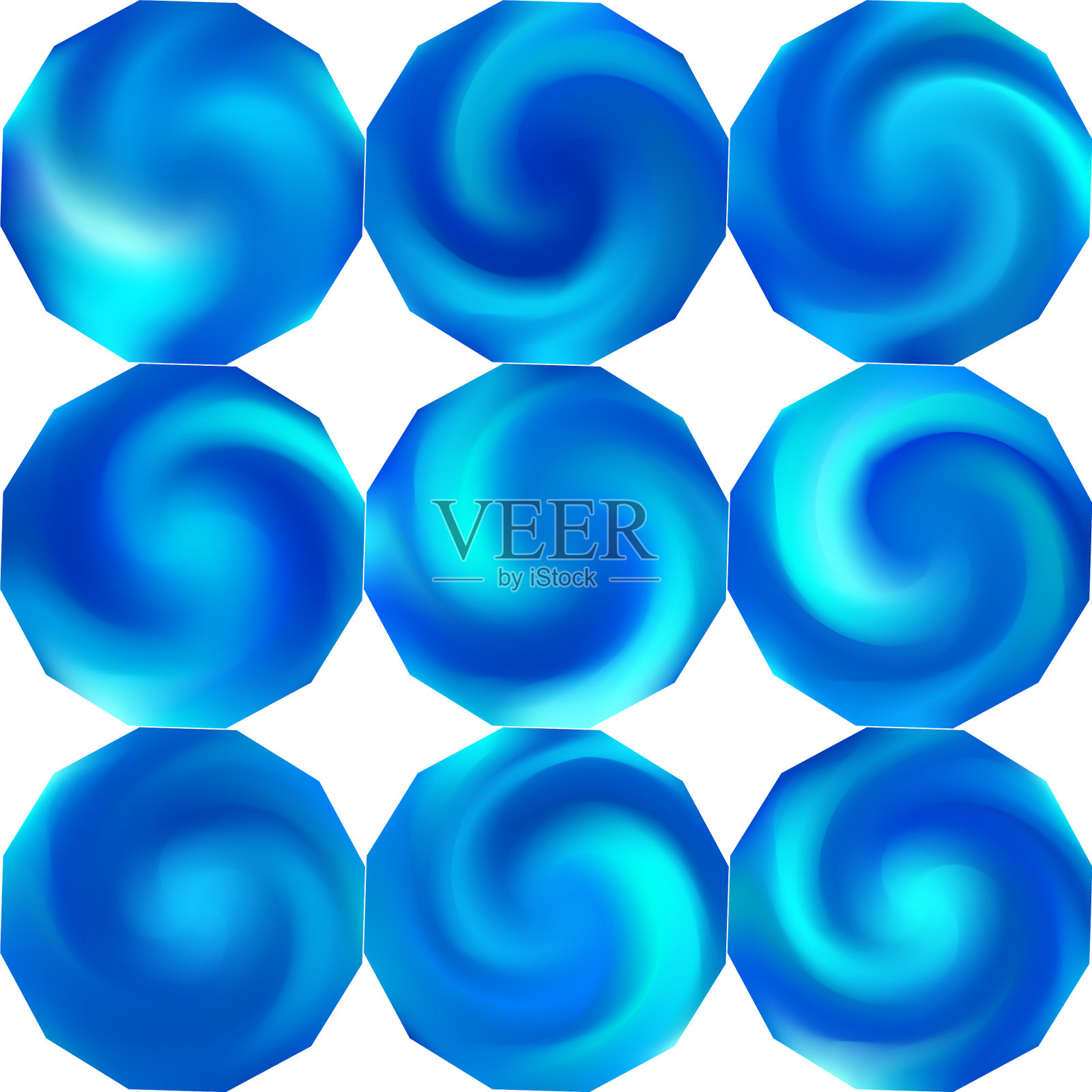 形状中的彩色背景插画图片素材