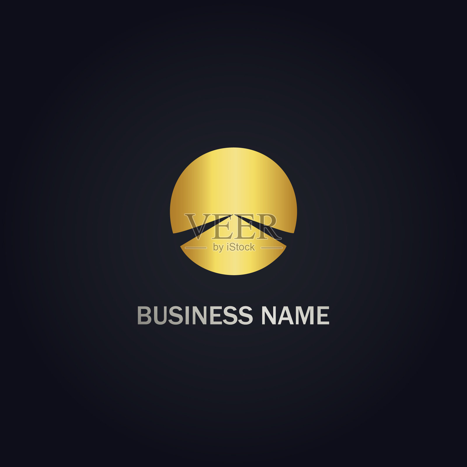 圆形黄金标志插画图片素材