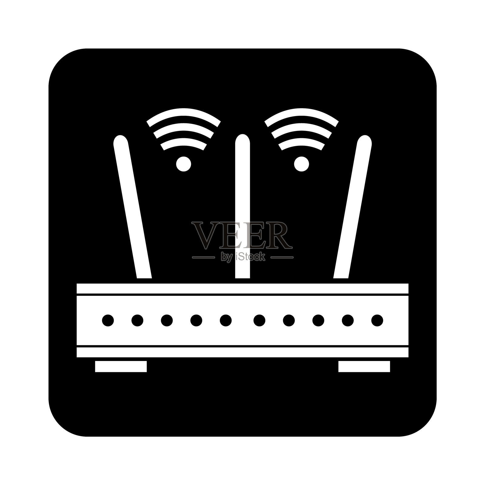 路由器图标为黑色图标素材