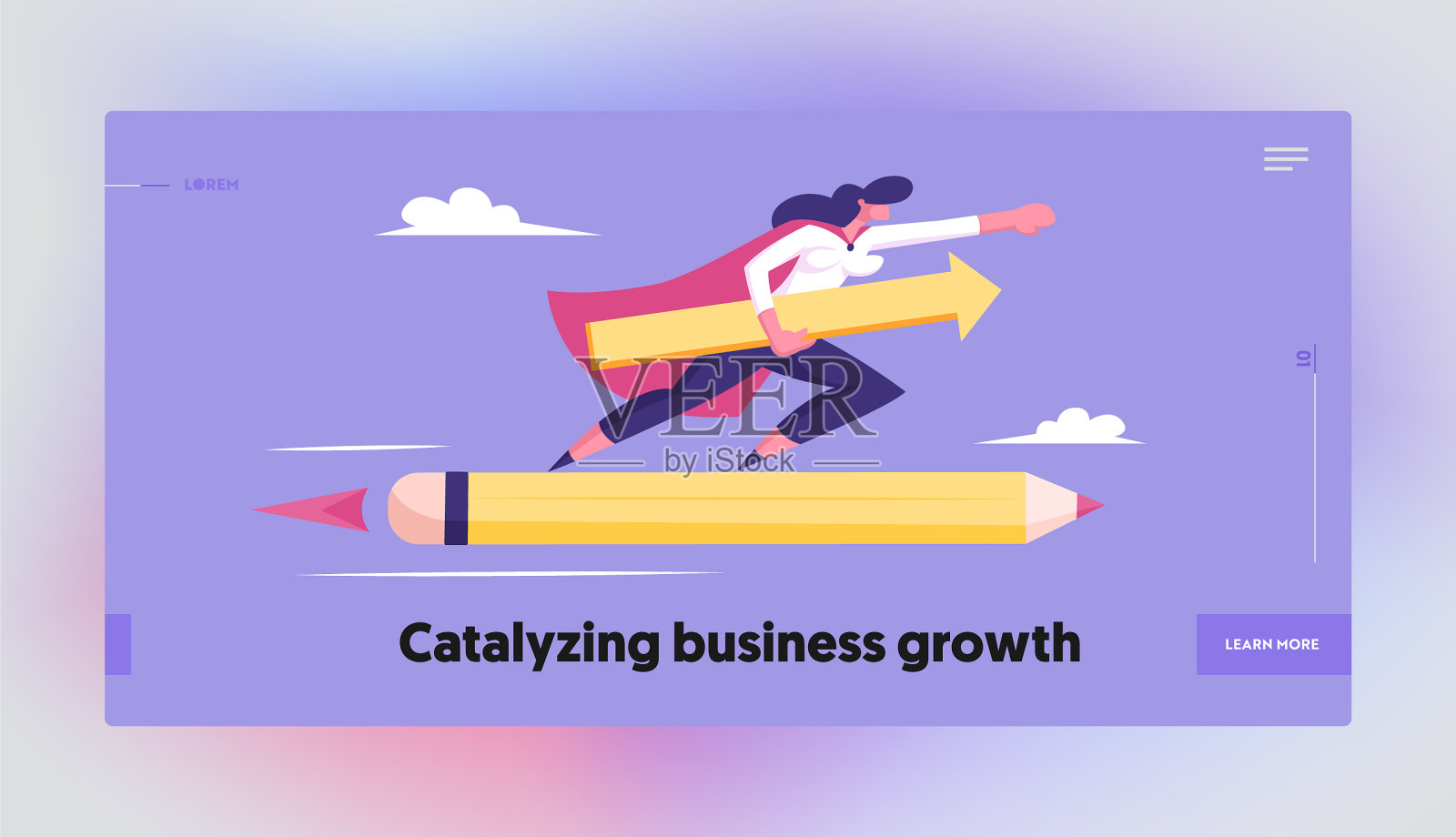 商业成功领导专业插画图片素材