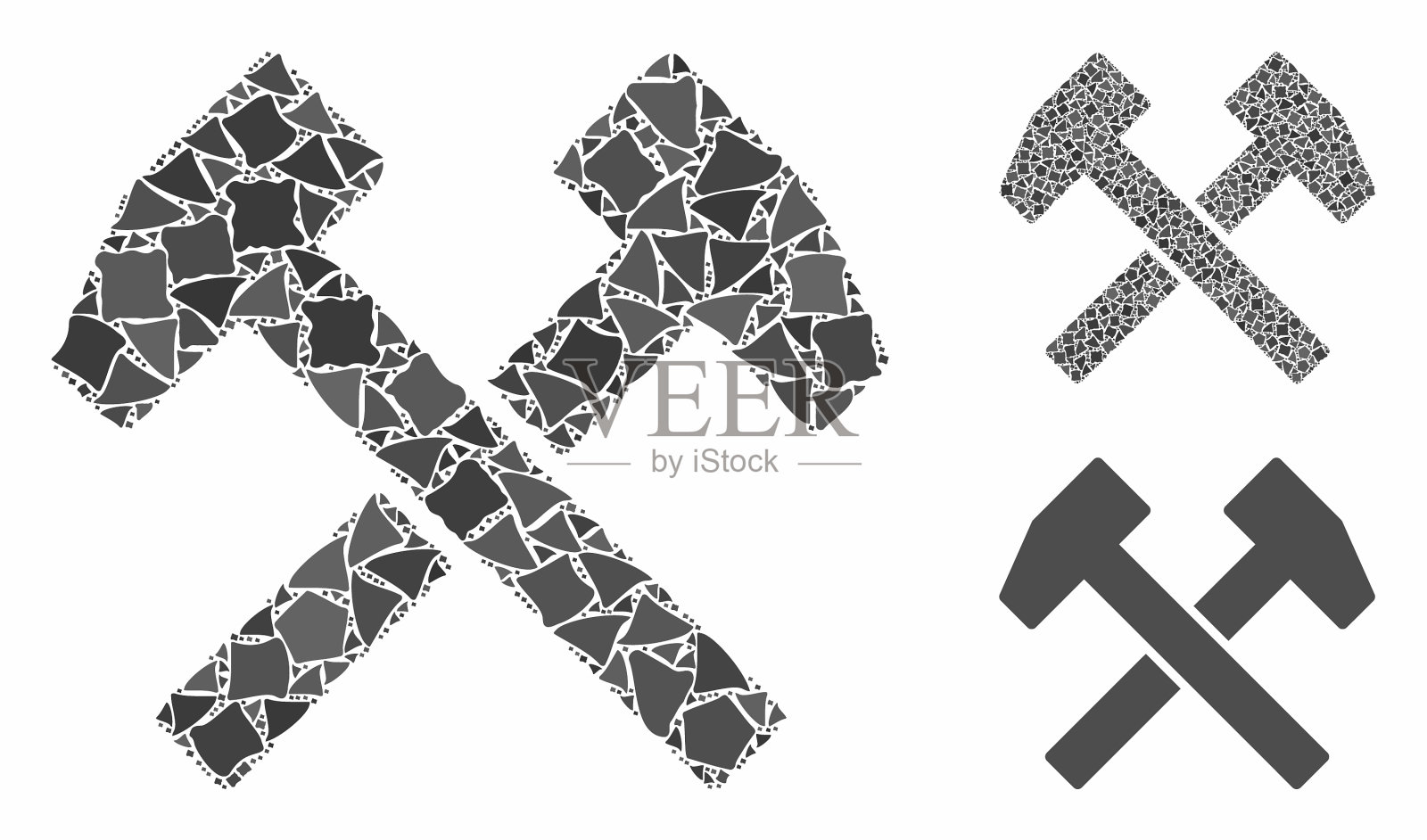 工作锤组成图标驼峰元素插画图片素材