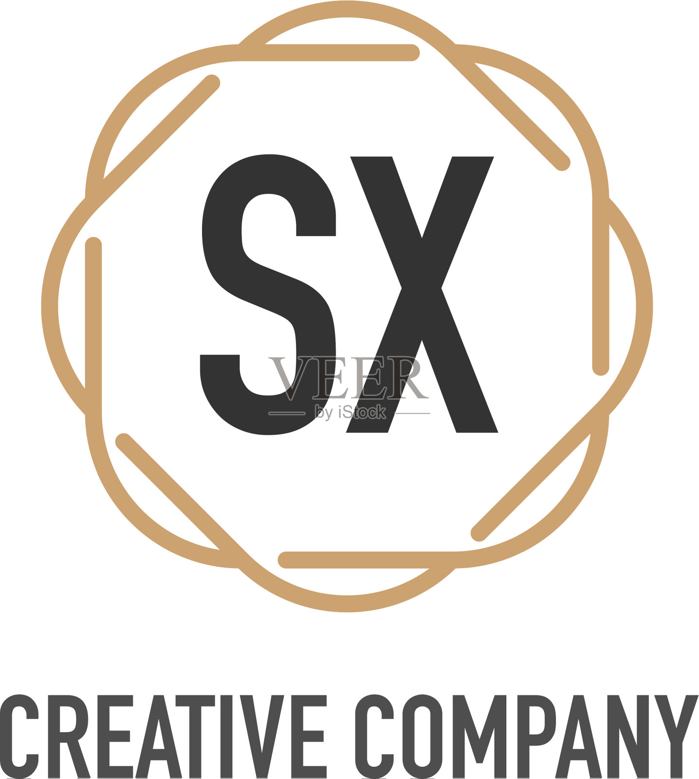 首字母sx奢华简约优雅插画图片素材