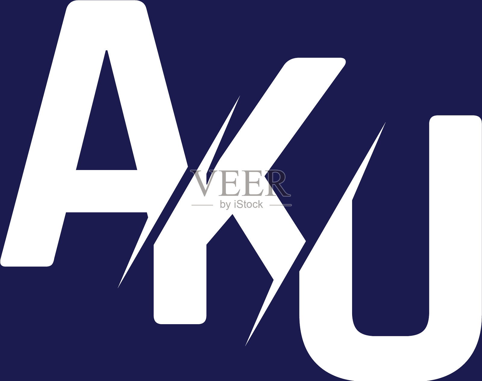 首字母组合logo设计aku插画图片素材