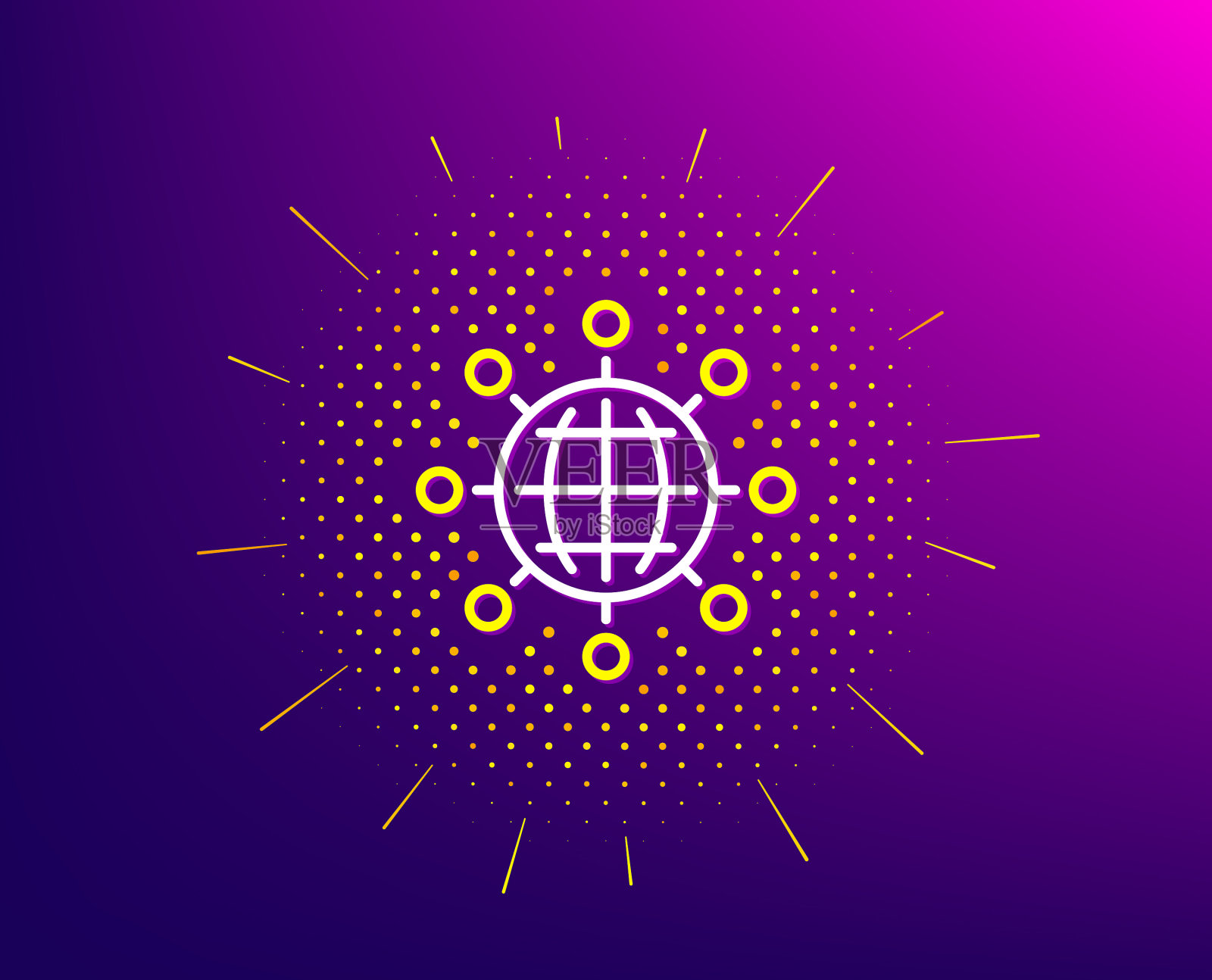 业务网络线图标国际工作插画图片素材