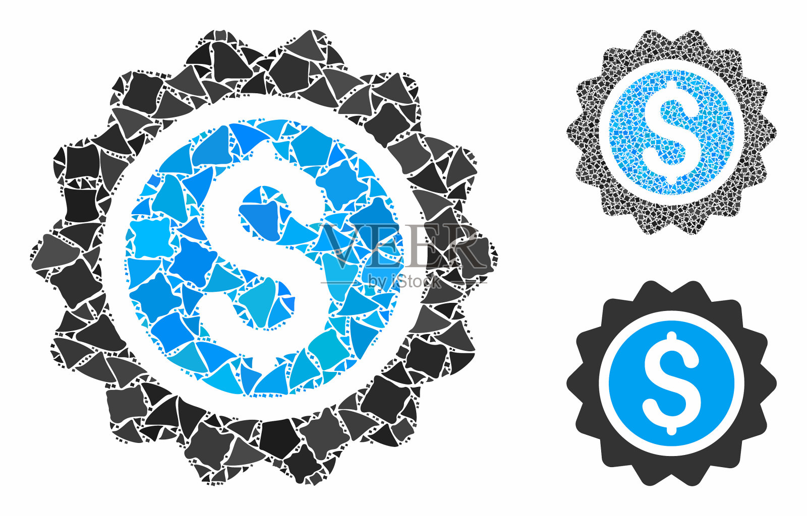 银行邮票马赛克图标颤抖项目插画图片素材