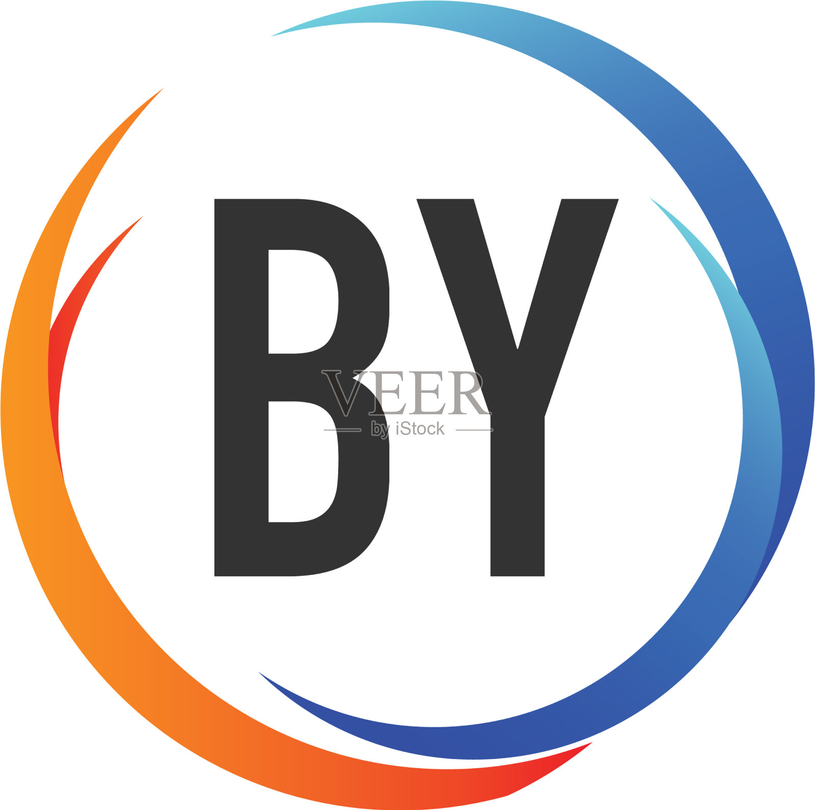 首字母创意的勾形设计标志插画图片素材