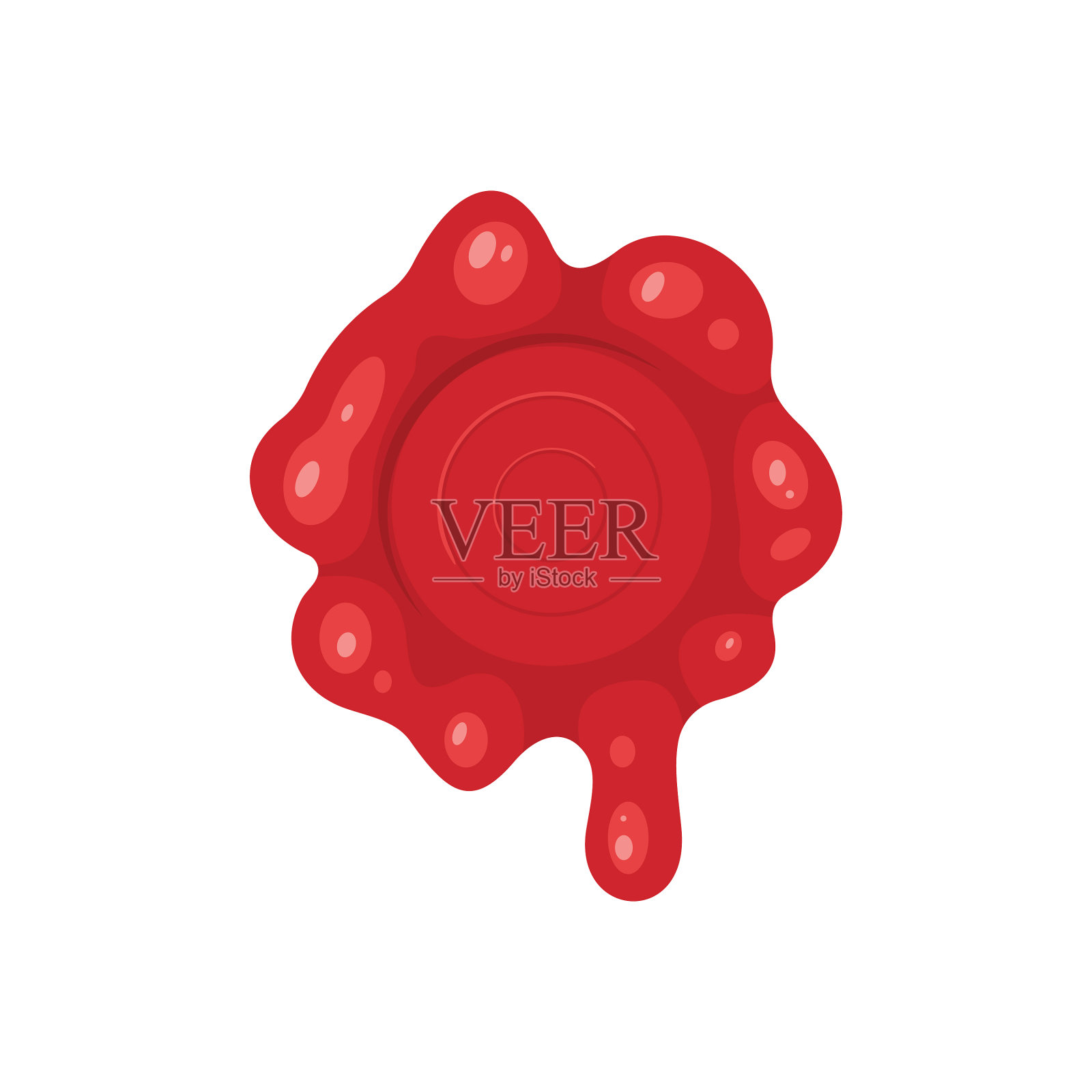 卡通3d红色旧蜡票图标空插画图片素材