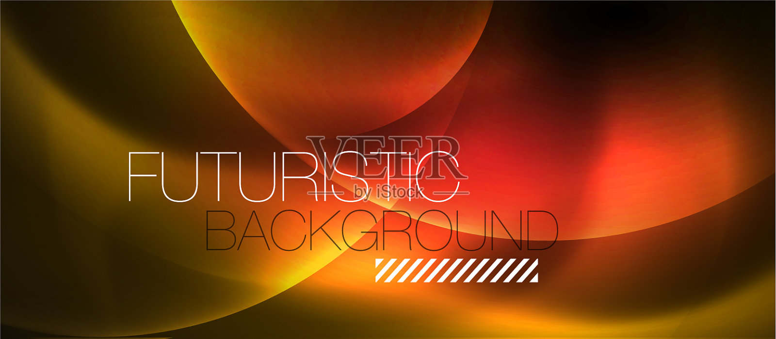 闪亮的霓虹灯圈抽象背景插画图片素材