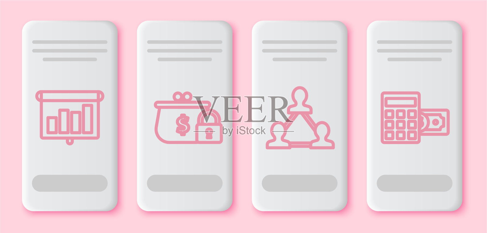 用图表设置线表示财务板插画图片素材