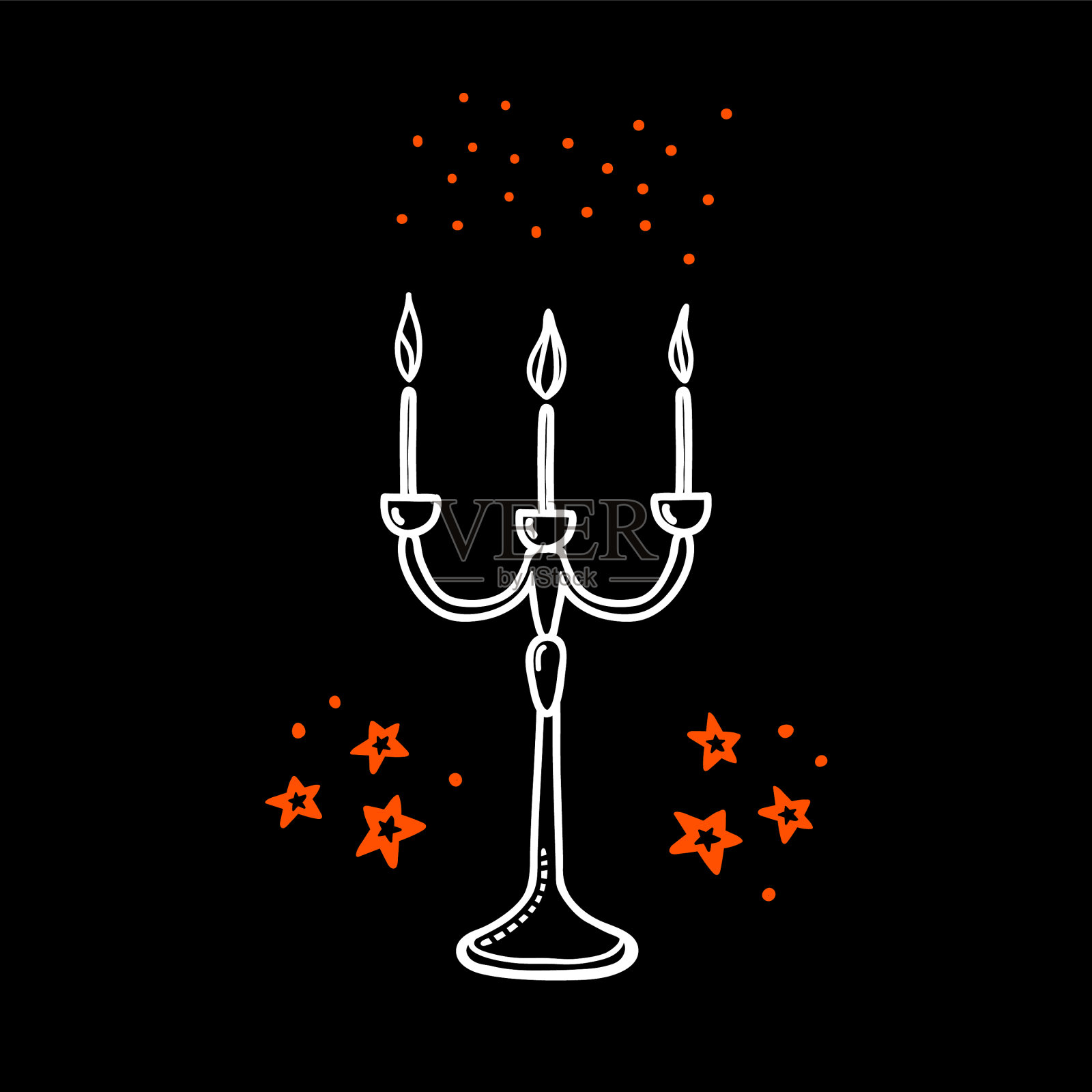 万圣节涂鸦海报黑色12插画图片素材