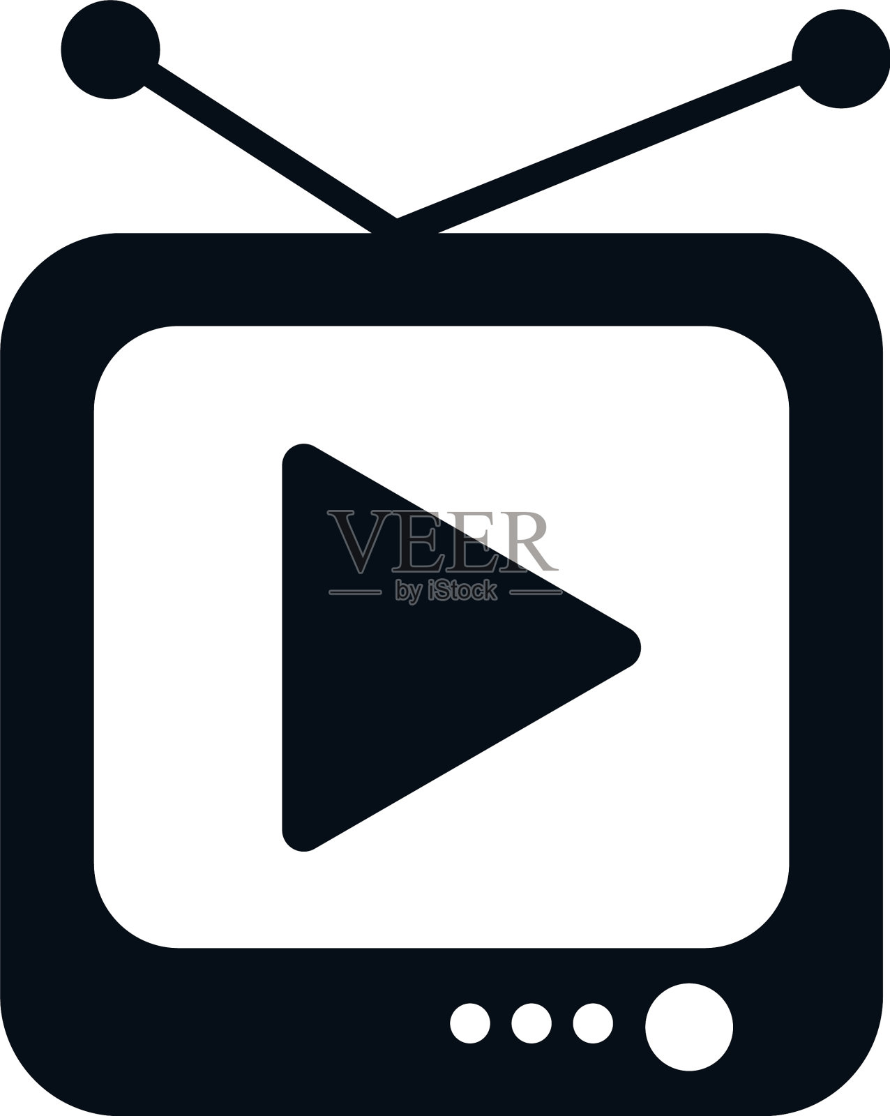 带电子游戏的旧电视插画图片素材